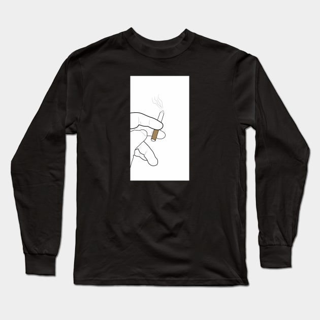 Hands holding Cigarettes Long Sleeve T-Shirt by Mahbur99